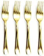 Buy Generic Beautiful Disposable Plastic Fork (18.5 Cm) - Golden Colour - (Pack Of 10 Units) in UAE