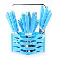 Stainless Steel Cutlery Set Blue 24 PCS