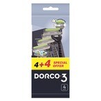Buy Dorco Touch 3 System Disposable 4 Razors Blue Pack of 2 in UAE