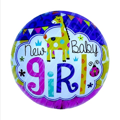 NEW BABY GIRL 18&#39; - HELIUM FOIL BALLOON FOR BIRTHDAY PARTY DECORATION