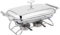 Atraux Stainless Steel Chafing Dish With Lid &amp; Glass Dish For Buffets &amp; Catering Events (1.8L)