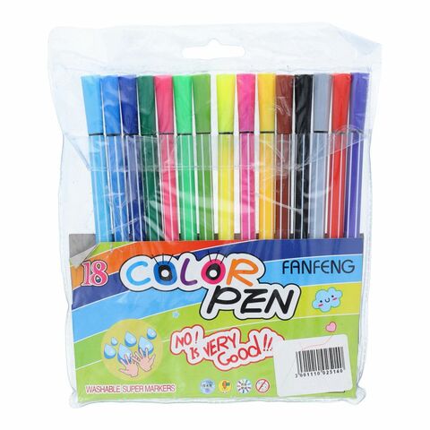 Buy 18 Color Pen Fanfeng Washable Super Markers Online | Carrefour Pakistan