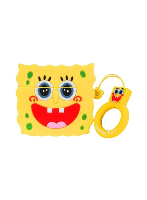 Generic SpongeBob Cartoon Case Cover For Apple AirPods Pro 3 6.4centimeter Yellow