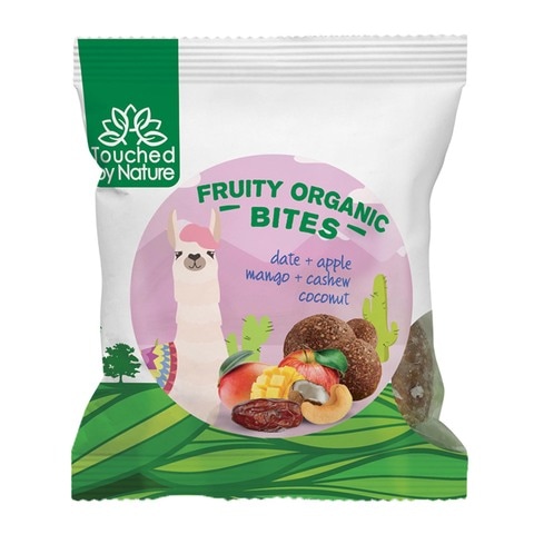 Touched By Nature Organic Fruity Bites With Date Apple Mango Cashew