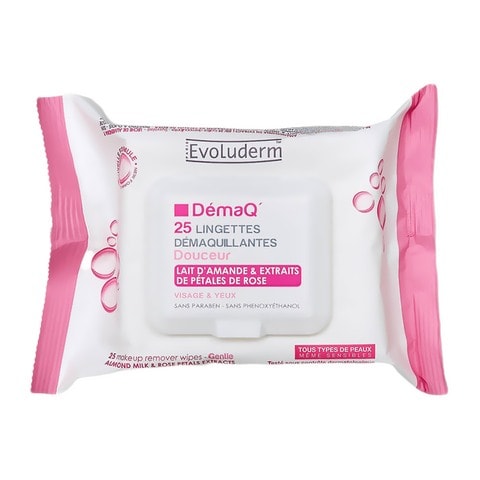 Evoluderm Gentle Makeup Remover 25 Wipes White