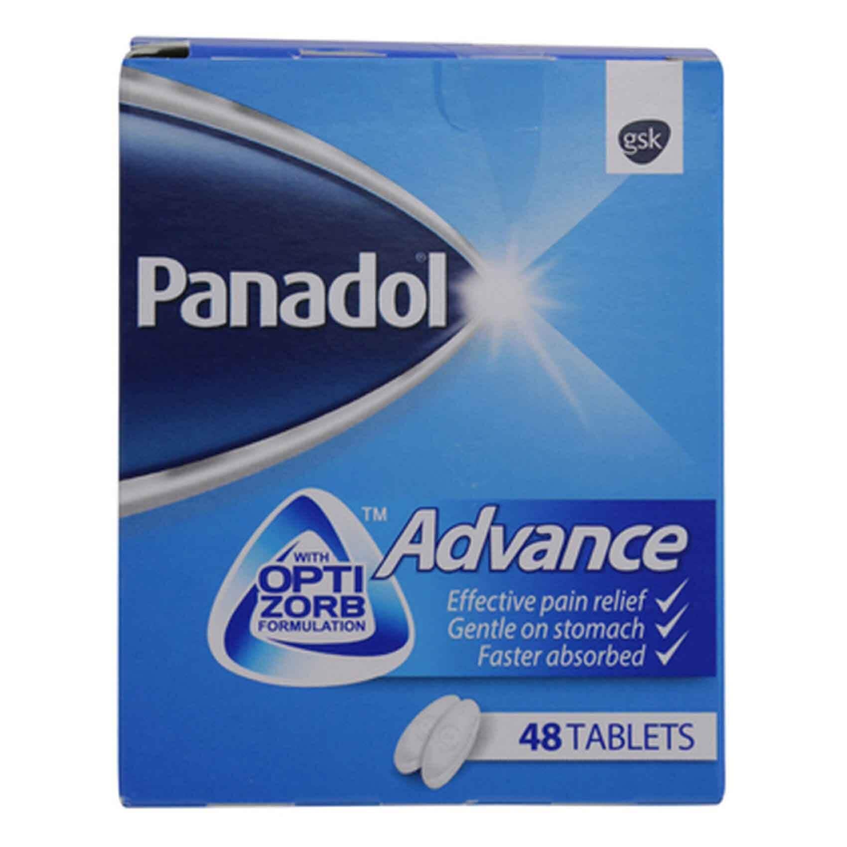 Buy Panadol Advance Pain Relief Tablets 48 count Online Shop Health & Fitness on Carrefour UAE
