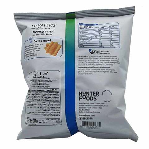 Hunter&#39;s Gourmet Quinoa Chips With Sea Salt And Cider Vinegar 28g