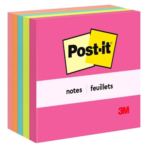 3M Post-it Notes 654-5PK Neon Colours 3x3inch 100 PCS Pack of 5