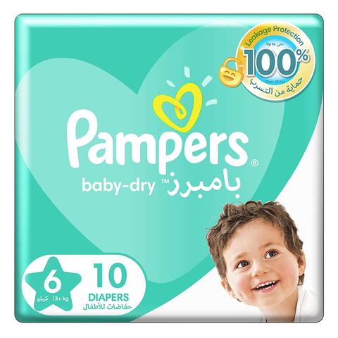 PAMPERS BABY DIAPERS 13+KG EXTRA LARGE X10