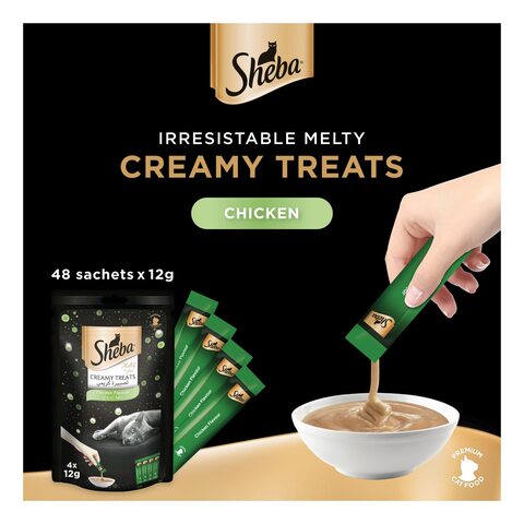 Sheba Melty Chicken Flavour Creamy Treats 12g Pack of 4