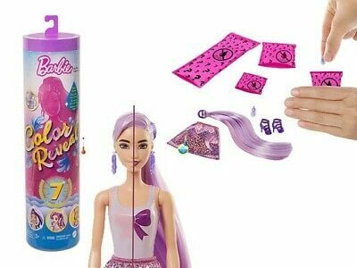 MATTEL BARBIE DOLL COLOR REVEAL WITH 7 SURPRISES + ACCESSORIES GTR96 NEW  SEALED