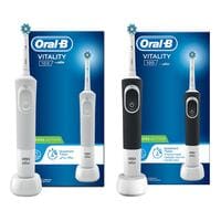 Oral-B Vitality 100 Electric Toothbrush Dental Care Set White And Black 2 PCS