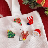 Aiwanto Cloth Brooch Pins for Christmas Tree Pattern Festival Children&#39;s Women&#39;s  Bag Cloth Clip Brooch Pins