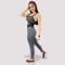 Kidwala 2 Pieces Warrior Set - High Waisted Leggings with Sports Square neck Bra Shoulder Strap Workout Gym Yoga Sleeveless Outfit for Women (Small, Black)