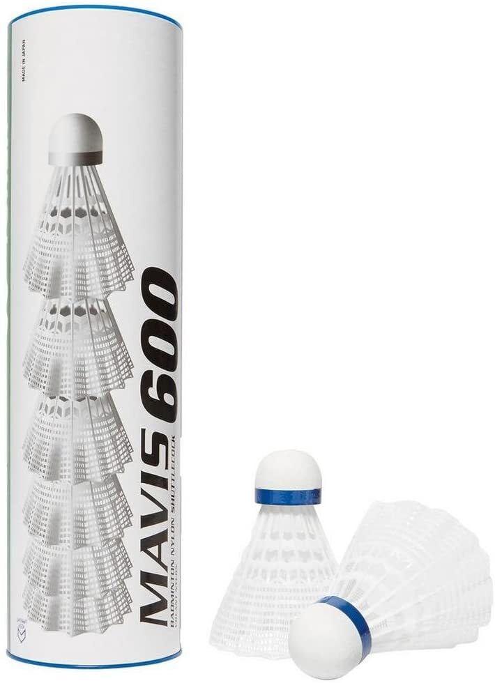 5 TUBES YONEX MAVIS 600 BADMINTON SHUTTLES WHITE SHUTTLECOCKS RED FAST JAPAN 