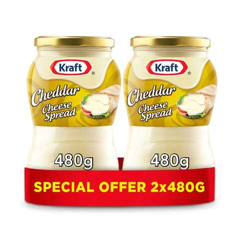 Buy Kraft Cheddar Cheese Spread 480g Pack of 2 in UAE