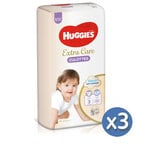 اشتري Huggies Extra Care Culottes Diaper Pants Size 3 6-11kg White 44 countx3 في الامارات