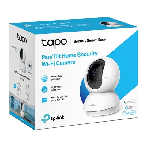 TP-Link Pan Tilt Home Security Wi-Fi Camera C200 White