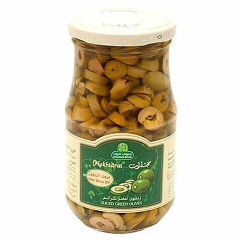 Halwani Bros Sliced Green Olives With Chilli 650g
