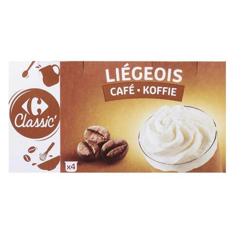 Carrefour Classic Liegeois Coffee Dessert 100g x Pack of 4