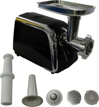 Nobel Meat Grinder Full Metal Gear 2 Speed + Reverse Function Copper Motor With Accesories 1800W NMG2500 Black 1 Year Warranty