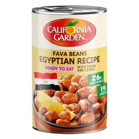 California Garden Fava Beans Ready To Eat- Egyptian Recipe With Cumin And Lemon 450g