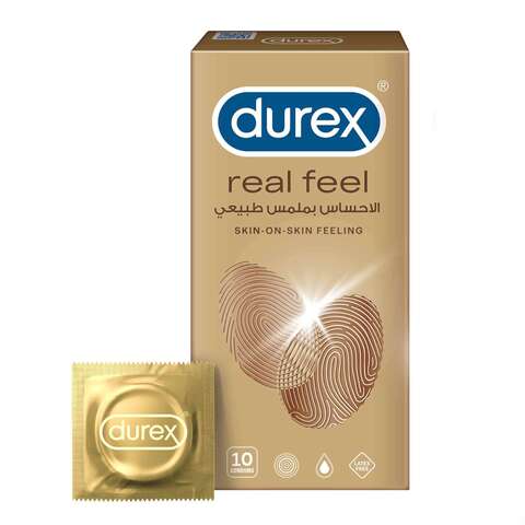 Durex Real Feel Non-Latex Condoms Clear 10 PCS