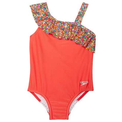 Speedo Swimsuit, Red (coral red / bittersweet),Size 6