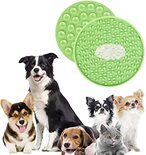 Buy Dogs Lick Pad,  Pet Lick Mat with with Strong Suction, Slow Feeder Lick Pad for Pet Bathing, Grooming and Training,Reduce Boredom  Anxiety (Green) in UAE