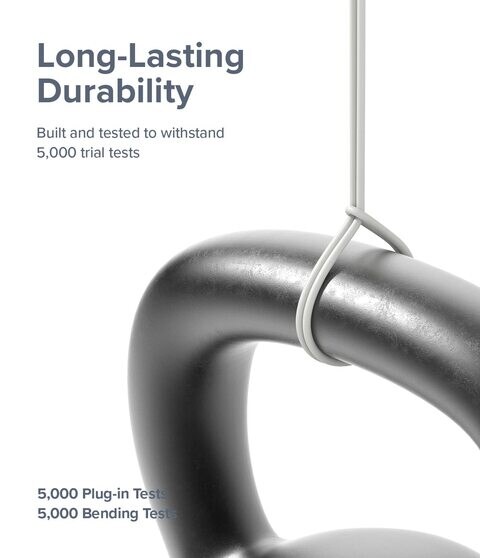 Ringke - Fast Charging Pastel Cable - USB Type - C to Type - C - White (2m)