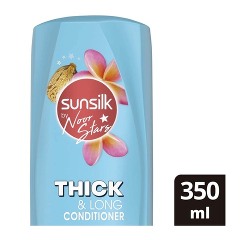 Sunsilk Noor Stars Hair Conditioner, Hair Care For Thin Hair, Thick &amp; Long, 3x Thicker Hair, 350ml