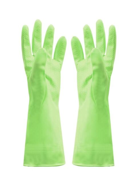 اشتري قفازات يد مطاطية لتنظيف المطبخ أخضر L في السعودية