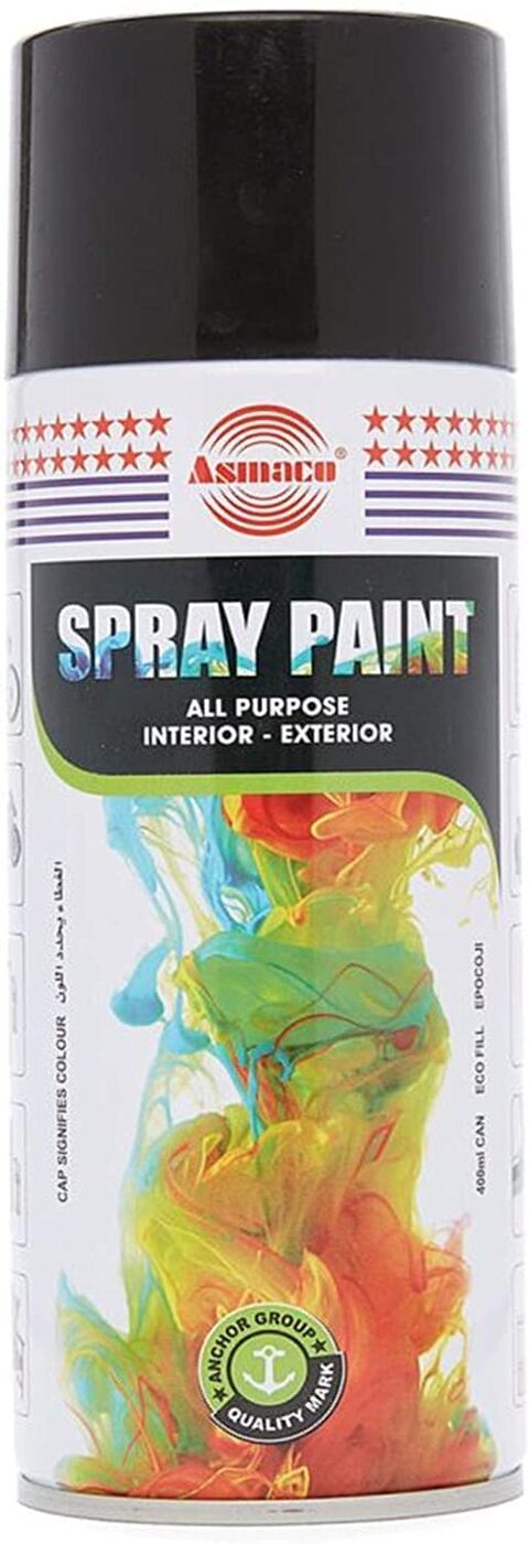Abbasali Asmaco Spray Paint Black 12Pcs