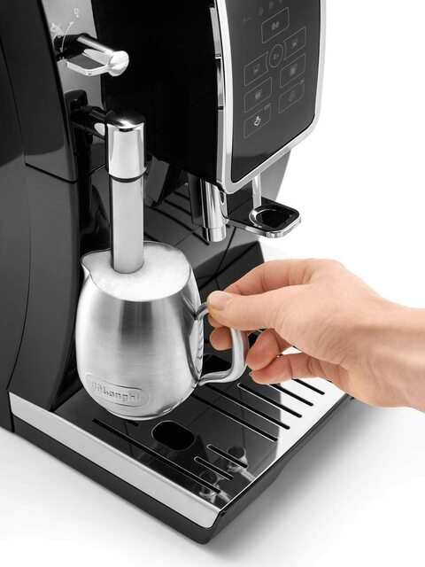 Buy De Longhi Dinamica Ecam 350 15 B Fully Automatic Coffee Machine 1450 Watts Digital Display Milk Frother Favorite Drinks At The Push Of A Button Removable Brew Group 2 Cup Function Black Online Shop