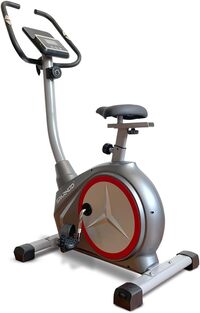 Sparnod Fitness SUB-54 Upright Exercise Bike For Home Gym, LCD Display, Height Adjustable Seat, Compact Design 4Kg Flywheel And Heart Rate Sensors Perfect Cardio Exercise Cycle Machine