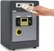 Rubik Large Safe Box with Cash Drop Slot, With Key and Digital Lock for Money Receipts Checks Deposit Suitable for Office Shops Hotels Business (38x33x60cm) Grey