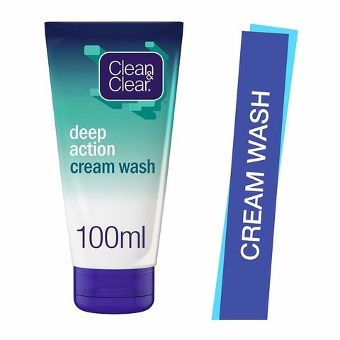 Clean &amp; Clear Cream Wash, Deep Action - 100 ml