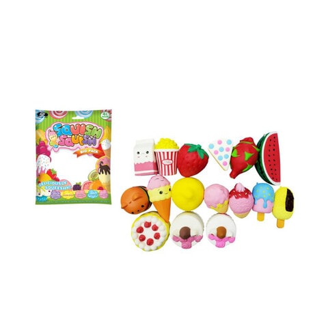 Power Joy Squish Squish Food Squishy Toy Big Pack Multicolour