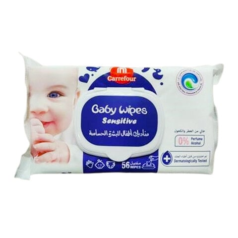 Carrefour Baby Sensitive 56 Wipes 56