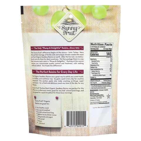 Sunny Fruit Organic Dried Raisins 5 Portion Pack 250g