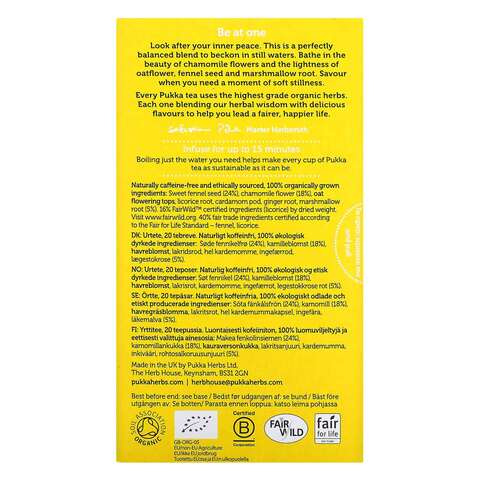 Pukka Tea Bag Chamomile Fennel And Marshmallow Root 40 Gram