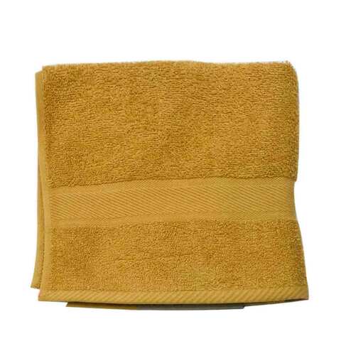 منشفة حمام قياس 70 × 140 سم لون أصفر