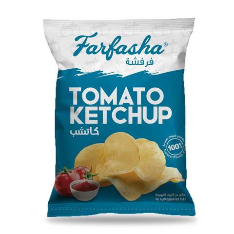 Buy Farfasha Tomato Ketchup Natural Potato Chips 75g in Saudi Arabia