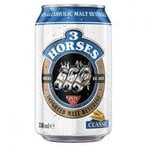 Buy 3 Horses Malt Beverage Classic Flavor 330 Ml in Kuwait