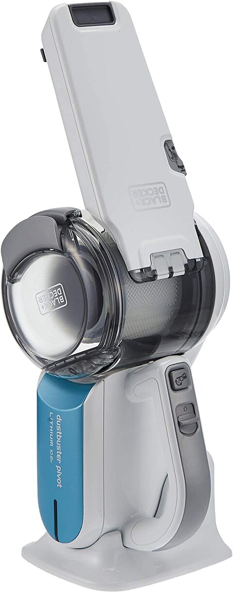 Black+Decker 10.8V 1.5Ah Li-Ion Dustbuster Pivot Cordless Handheld Vacuum for Home &amp; Car, Blue/White - PV1020L-B5