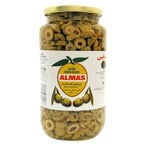 Buy Almas Green Sliced Olives 450g in Kuwait