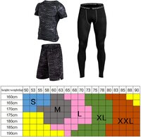 SKY-TOUCH Mens Sports Running Sets, Gym Fitness Clothing,Quick Dry Basic T Shirts, Loose Fitting Shorts, Compression Pants Workout Training Tracksuits XL