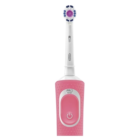 Oral-B Vitality 100 Pink Electric rechargeable toothbrush with UAE 3 pin plug