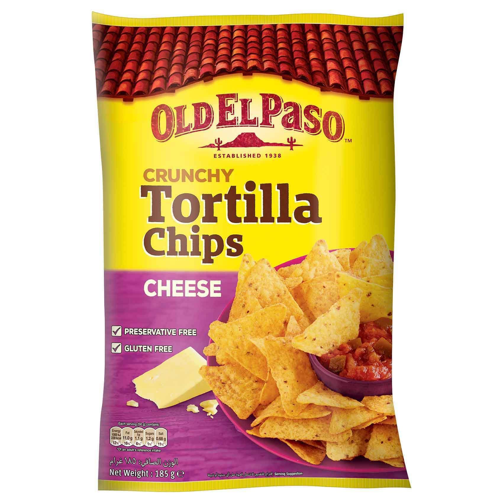 Buy Old El Paso Tortilla Chips Cheese 185g Online Shop Food Cupboard
