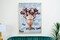 Pan Emirates Flower Amphora Printed Canvas With Frame, Multi, 90x120cm